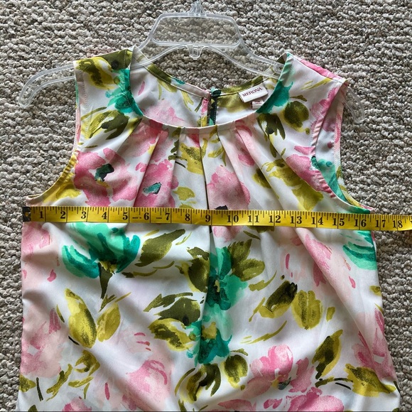 Nice Merona Pastel Floral Sleeveless Top Small - Picture 6 of 6